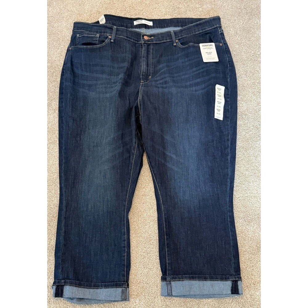 Levi's Signature Cuffed Midrise Capri Jeans Women’s Size 24 NWT